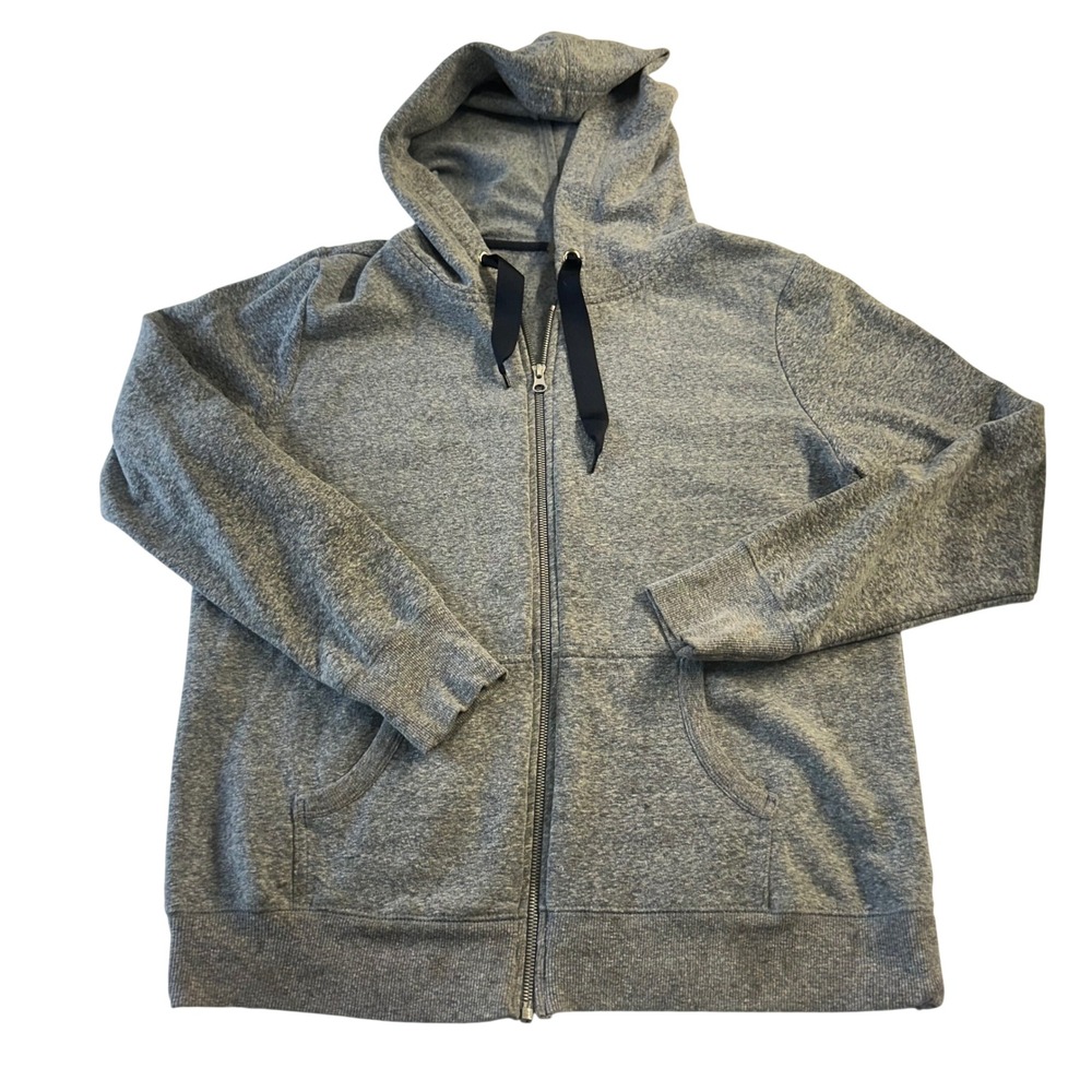 MTA Sport Mens Heather Gray Full Zip Fleece Hoodie Sweatshirt XL 708820494121